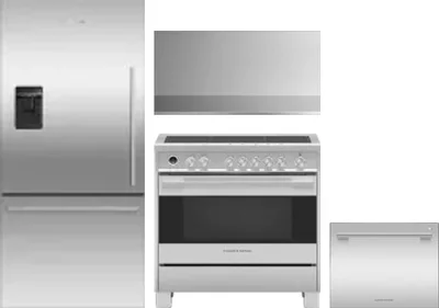 4 Piece Package Includes Refrigerator, Range, Hood And Dishwasher